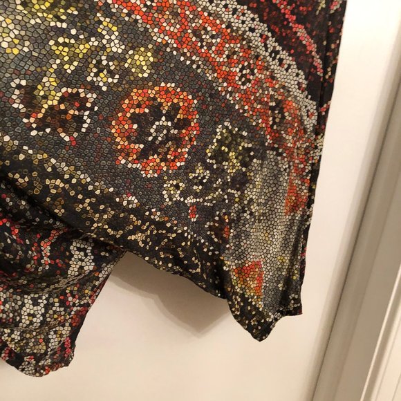 New Fuzzi Gaultier Jersey Kimono Cardigan Jacket Stretch Jersey Drape Top Print - Picture 7 of 8